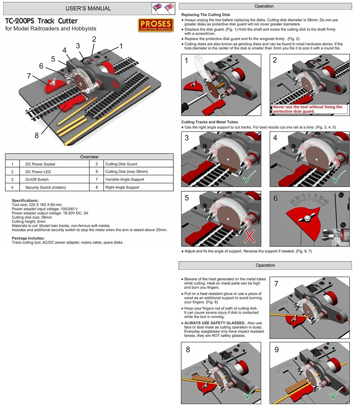 Proses Bachmann Train Track Metal Rod Cutter HO N Scale TC-200PS 39022