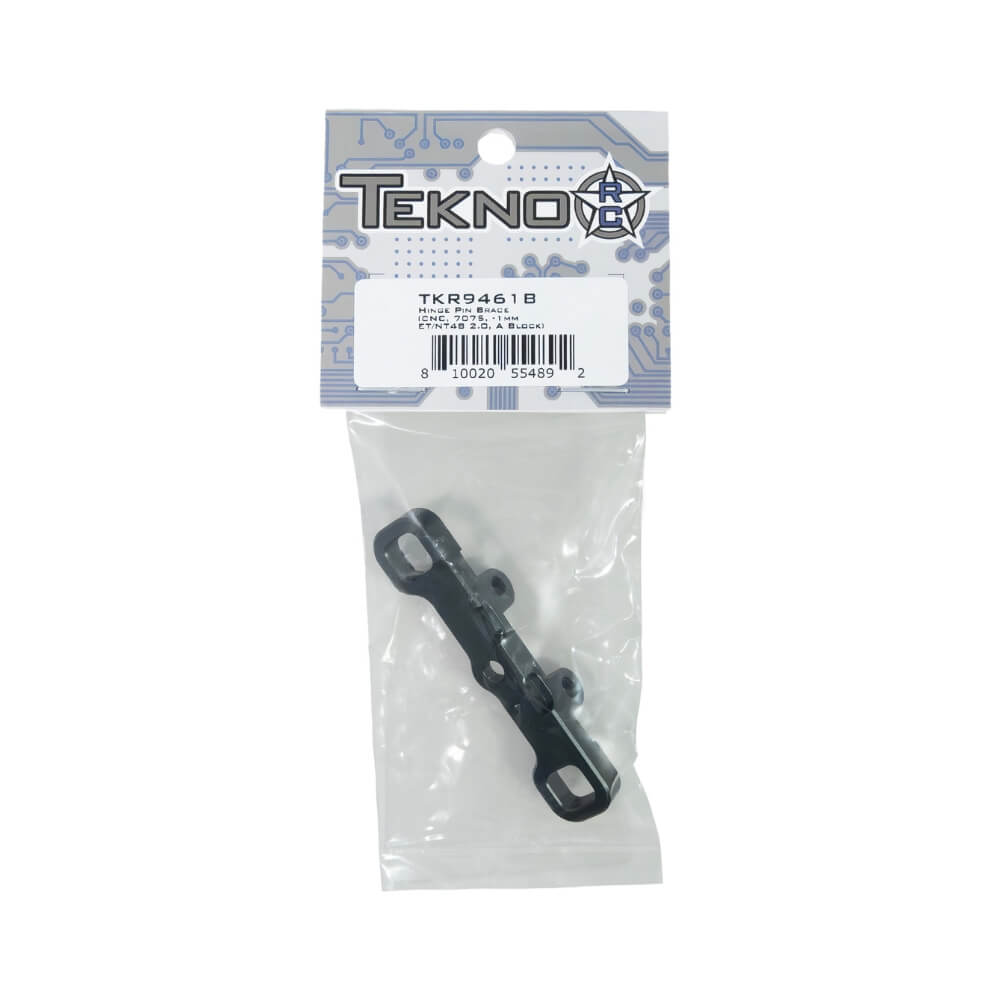Tekno RC 9461B – Hinge Pin Brace (CNC, 7075, -1mm, ET/NT48 2.2, A Block)