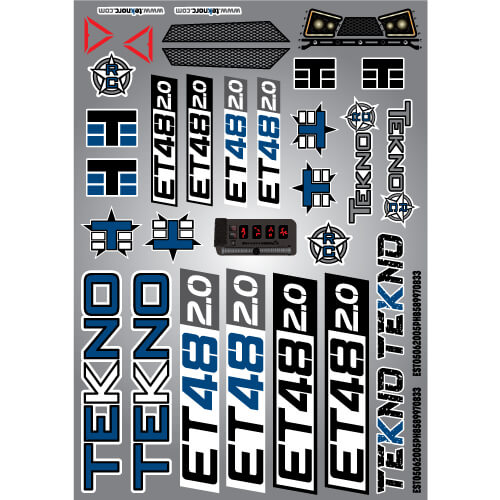 Tekno RC TKR9646 Decal Sheet ET48 2.0