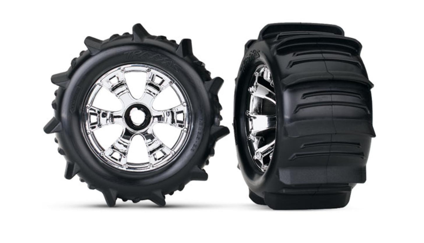 Traxxas 5672 Paddle Tires Geode Wheels