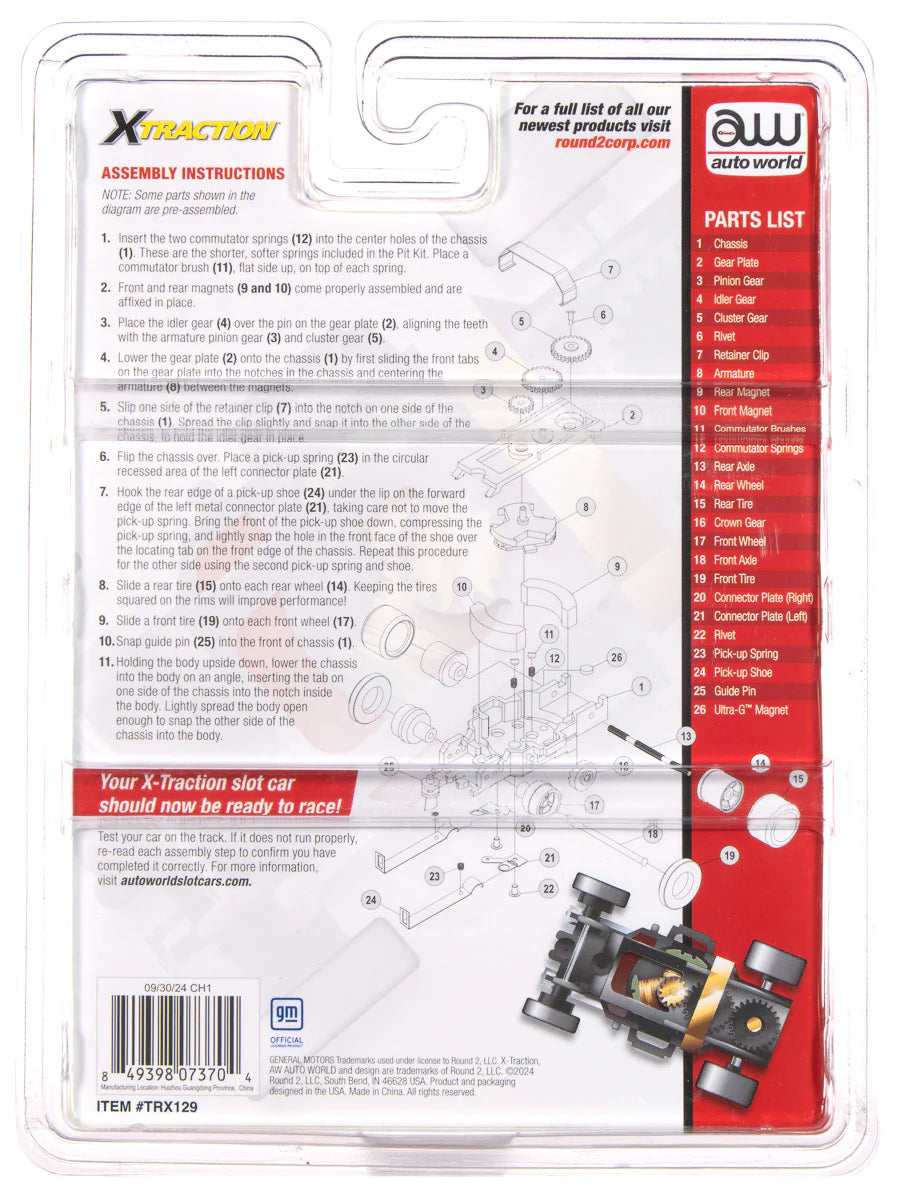 Auto World Corvette C5-R X-Traction Deluxe Pit Kit Body HO Slot Car TRX129