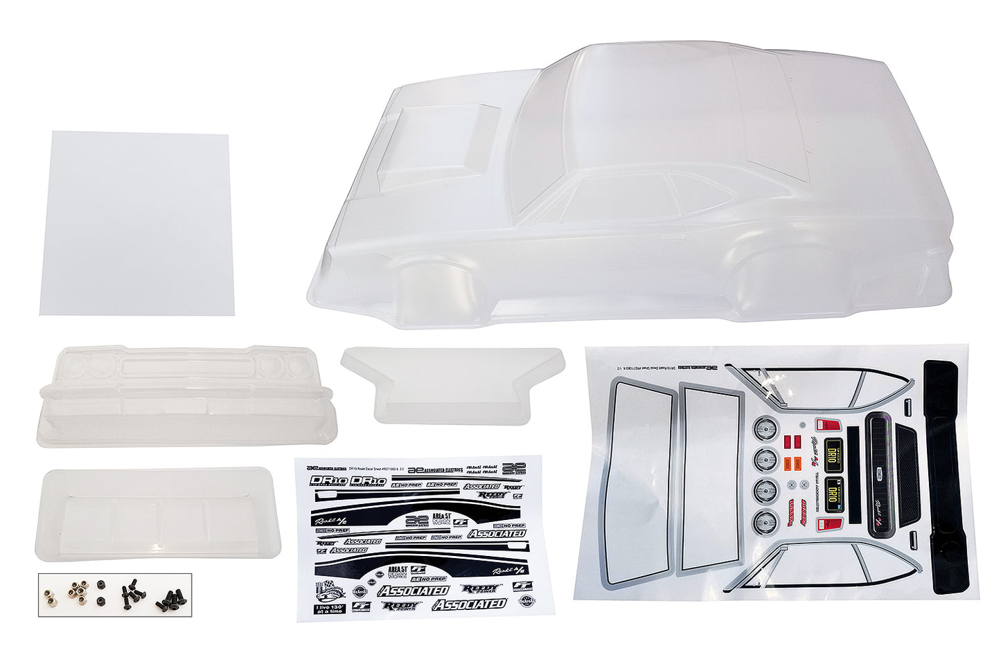 Axxociated 71082 DR10 Reakt Drag Body Clear