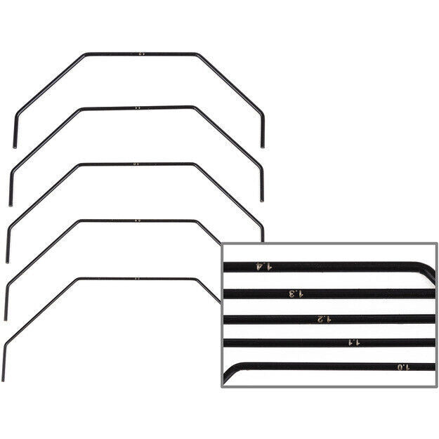 Team Associated ASC92459 RC10B7 Front Anti-roll Bars (5) - PowerHobby
