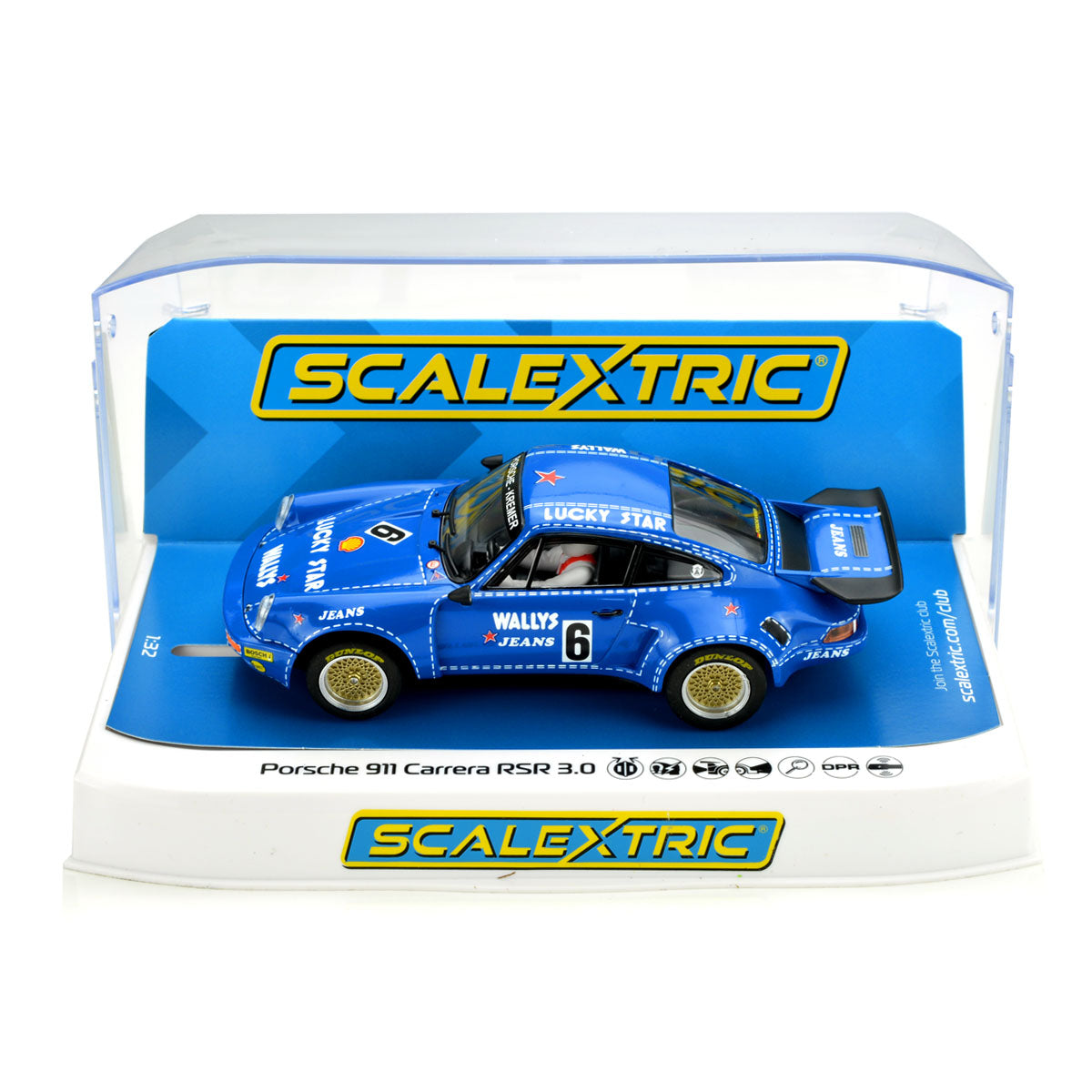 Scalextric Porsche 911 Carrera RSR 3.0 Wallys Jeans. 1/32 Slot Car C4398 for SCX
