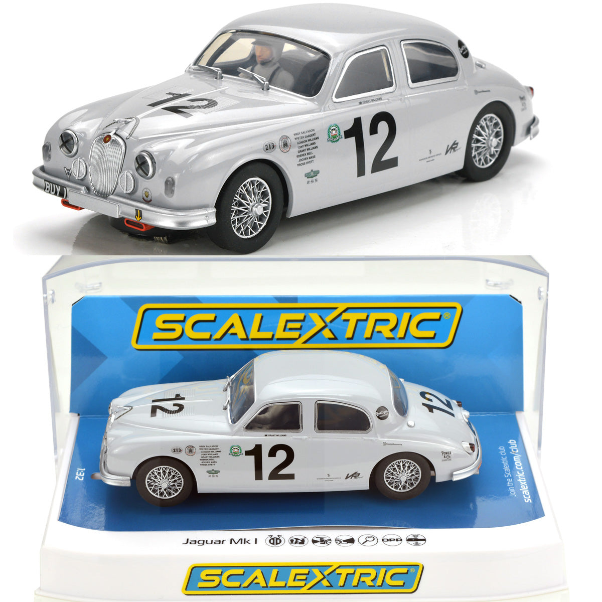 Scalextric C4419 Jaguar MK1 BUY1 Goodwood 2021 1/32 Slot Car DPR - PowerHobby
