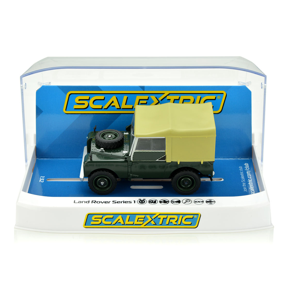 Scalextric C4441 Land Rover Series 1 Green 1/32 Slot Car - PowerHobby