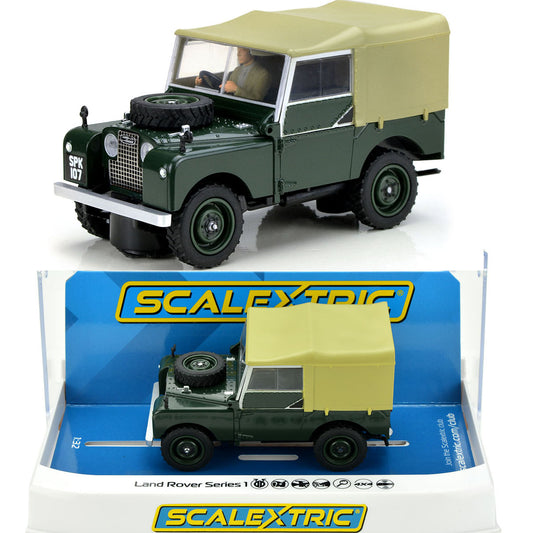 Scalextric C4441 Land Rover Series 1 Green 1/32 Slot Car - PowerHobby