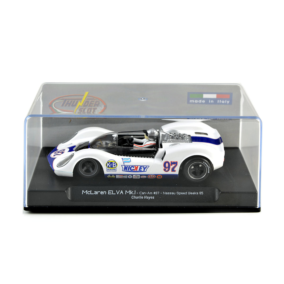 Thunderslot McLaren Elva Mk1 Charlie Hayes Thunder 1/32 Slot Car CA00404