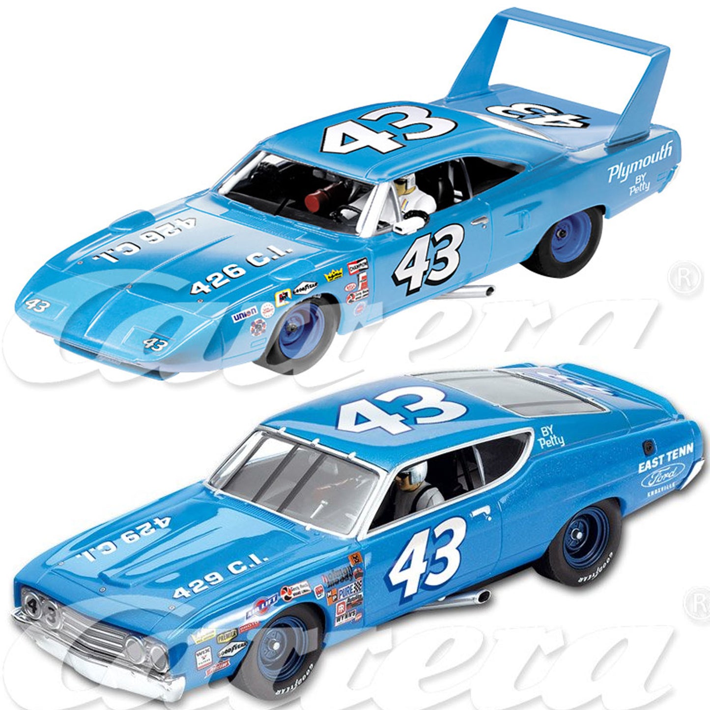 Carrera Richard Petty Plymouth Superbird Ford Torino Talladega 1/32 Slot Car