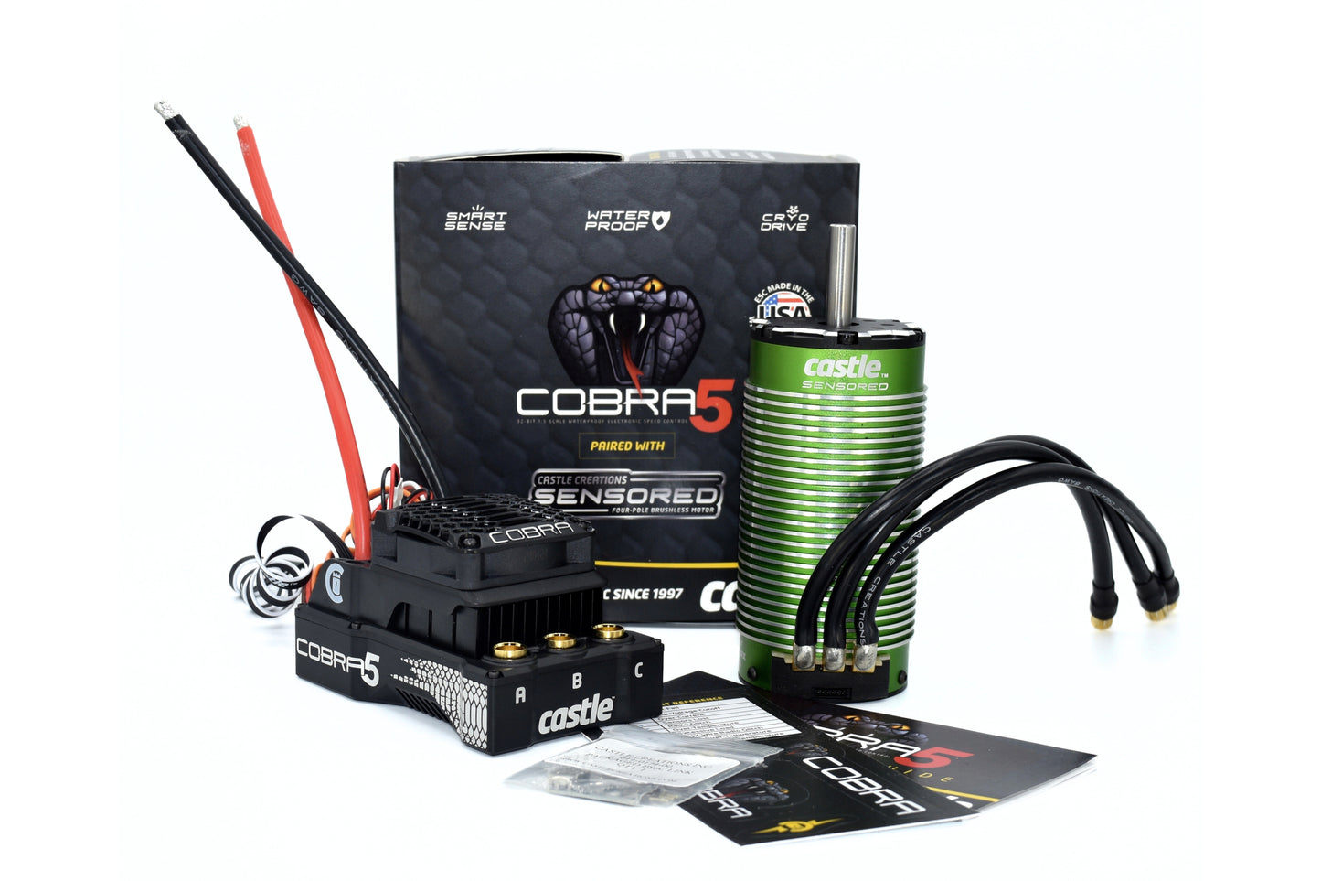 Castle Creations Cobra 5 8S 33.6V ESC 20A PEAK BEC w/2028-1100KV