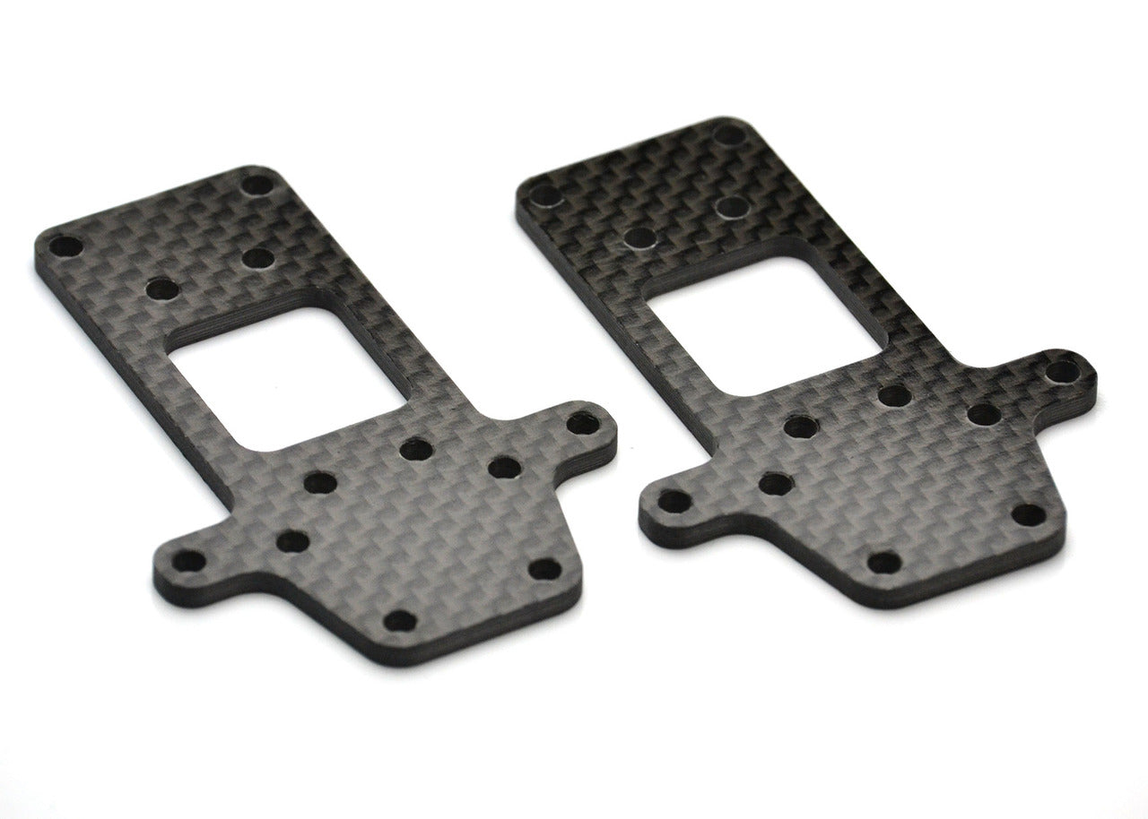 Exotek 2095 Associated B6 Gearbox Riser, 2.5mm Carbon Fiber Spacers (2 pcs)