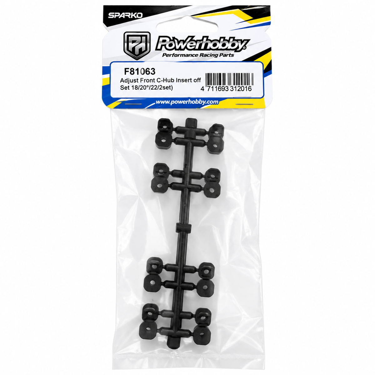 Sparko F8 Adjustable Front C-Hub Insert Offset Set 18/20/22 Degree (2 Sets)