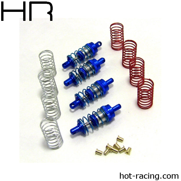 Hot Racing Blue Aluminum 32mm Shock Absorber Set Losi Micro 4WD