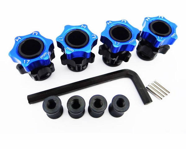 Hot Racing Splined 17mm Hubs for Traxxas Rally VXL, Slash 4X4, Stampede 4x4, and Telluride 4X4