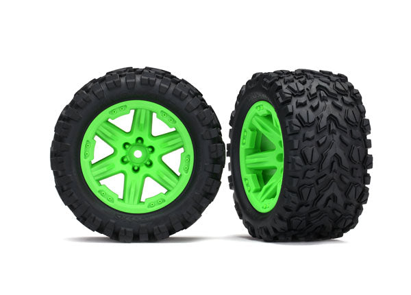 Traxxas 6774G RXT 2.8" Green Wheels & Talon EXT Tires (2)