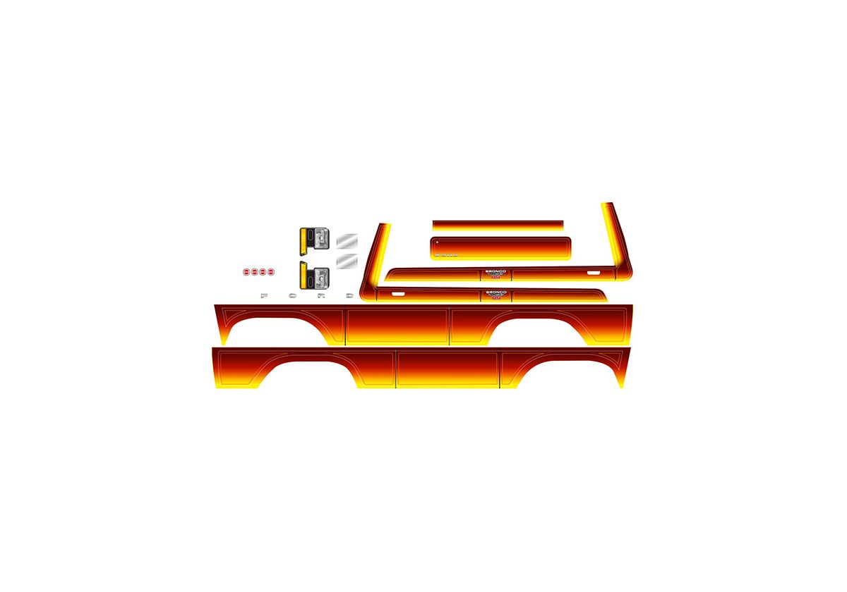 Traxxas 8078 Bronco Decal Sheet, Sunset