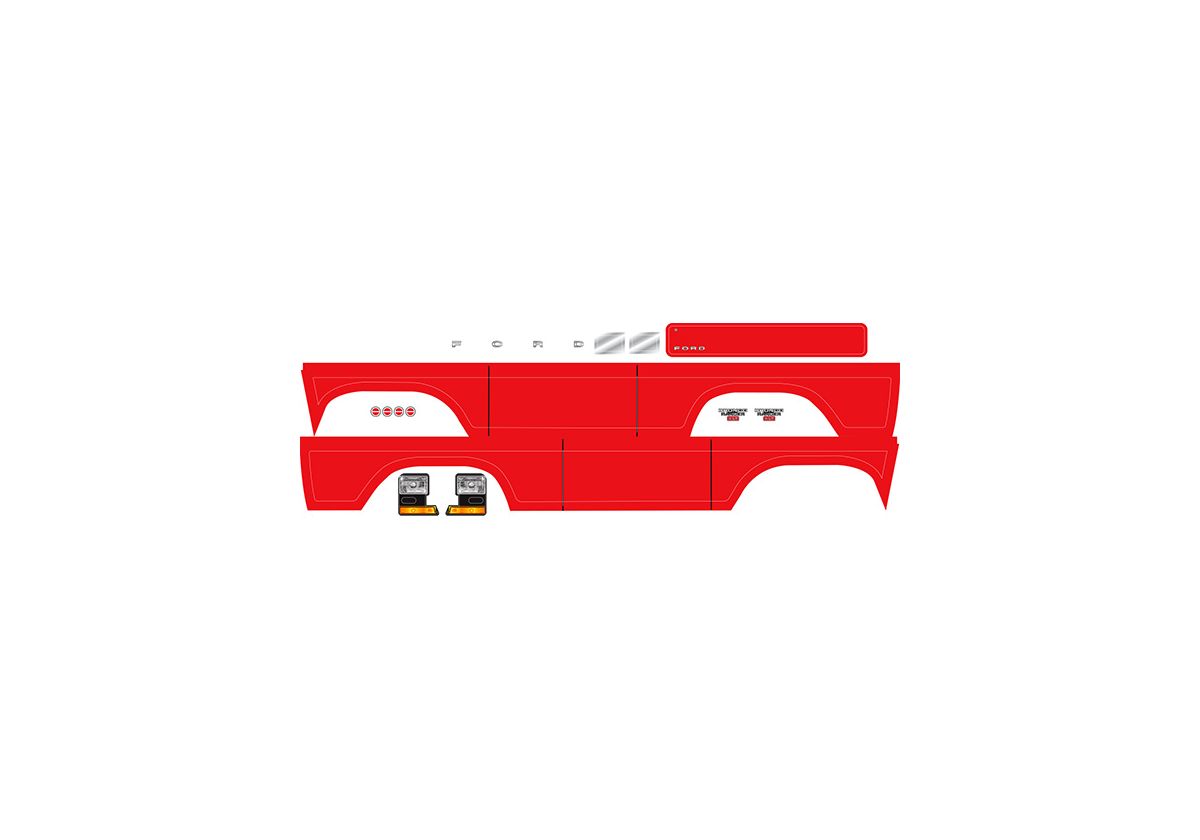 Traxxas 8078R Bronco Decal Sheet, Red