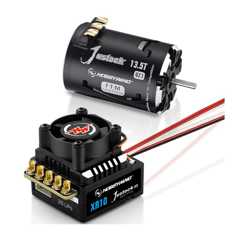 Hobbywing HWI38020371 Xerun XR10 Justock G3S, JS4 13.5T G2.1 Motor Combo