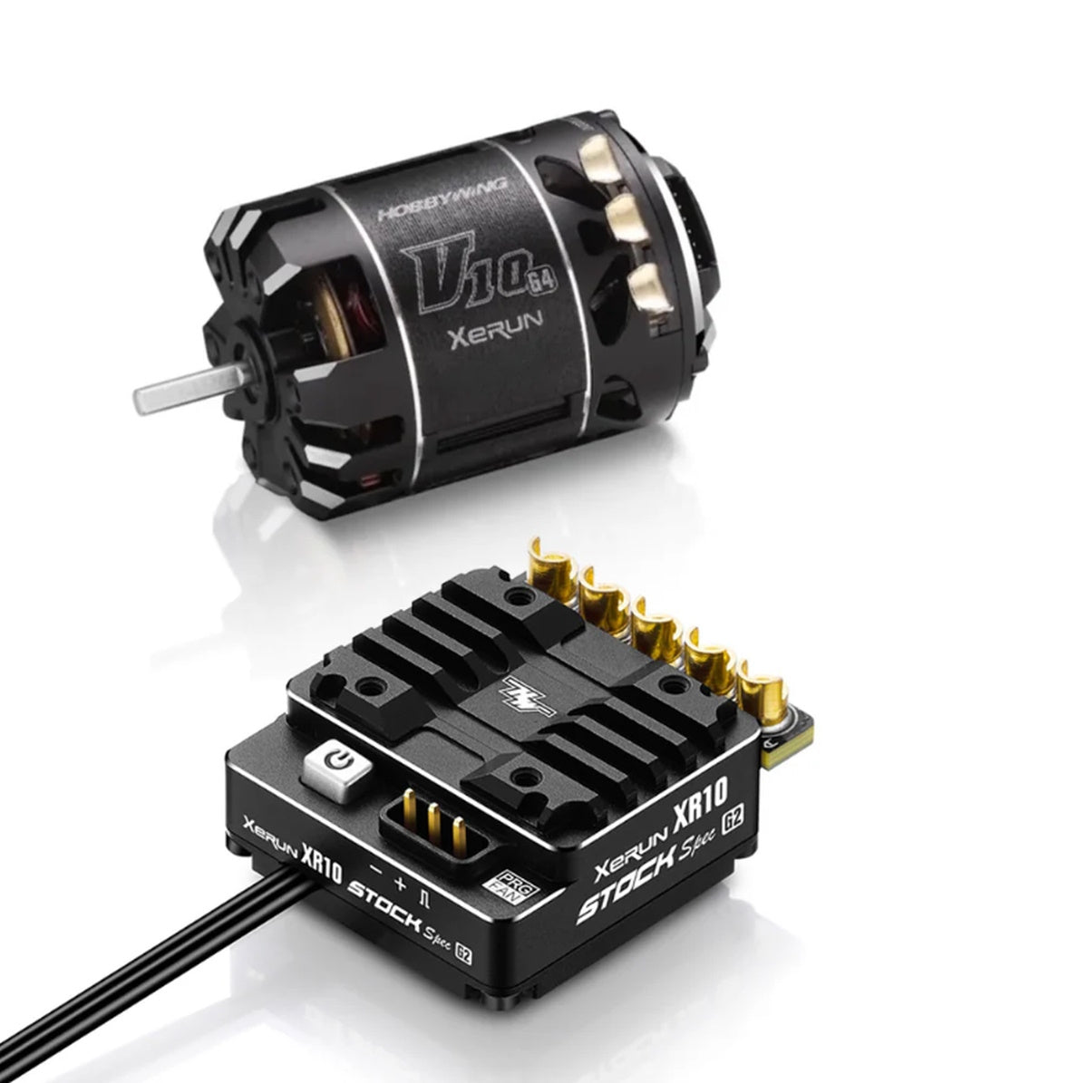 Hobbywing 38020378 Xerun Combo XR10 Stock 2S G2 ESC & V10 G4R 17.5T Motor
