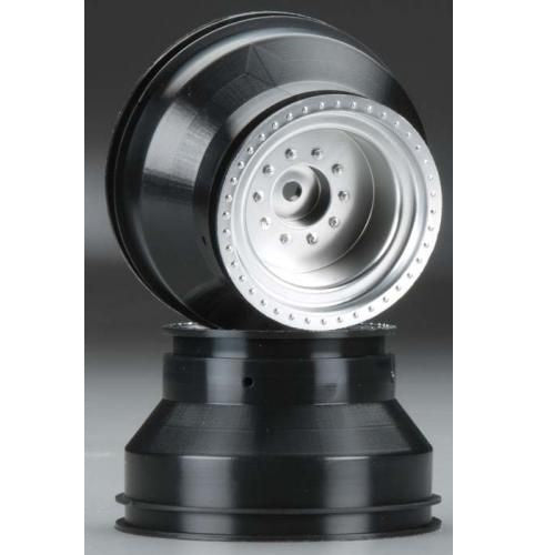 Traxxas 3666 Monster Jam Replica Front Wheel Set (2) (Silver) for Stampede 2wd