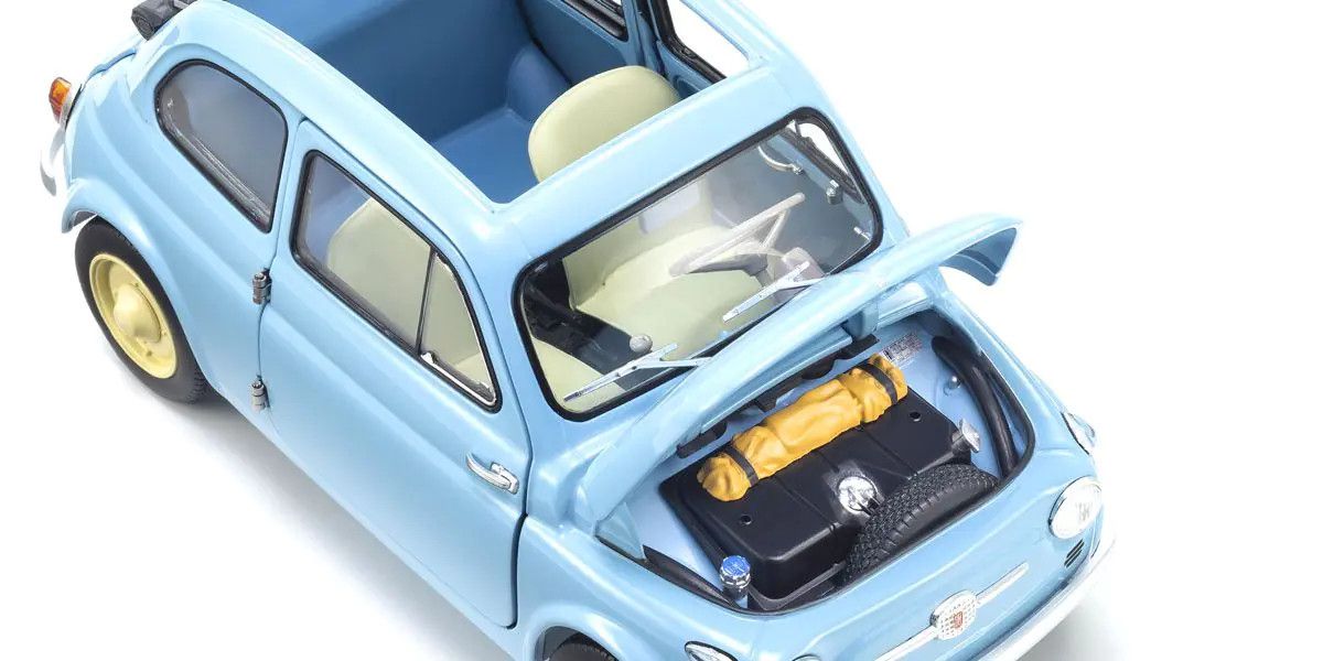 Kyosho ORIGINAL 1/18 Fiat NUOVA 500 (Celeste Blue) Diecast Car