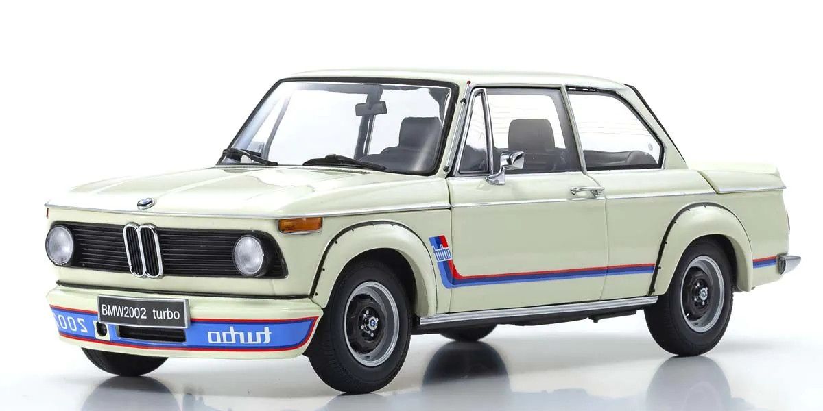 Kyosho 1/18 Scale BMW 2002 Turbo White Model Diecast Car