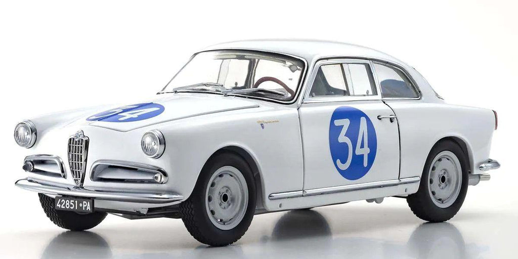 Miniature Kyosho 1/18 Alfa Romeo Giulietta SV 1958 - Targa Florio #24 (08957B)