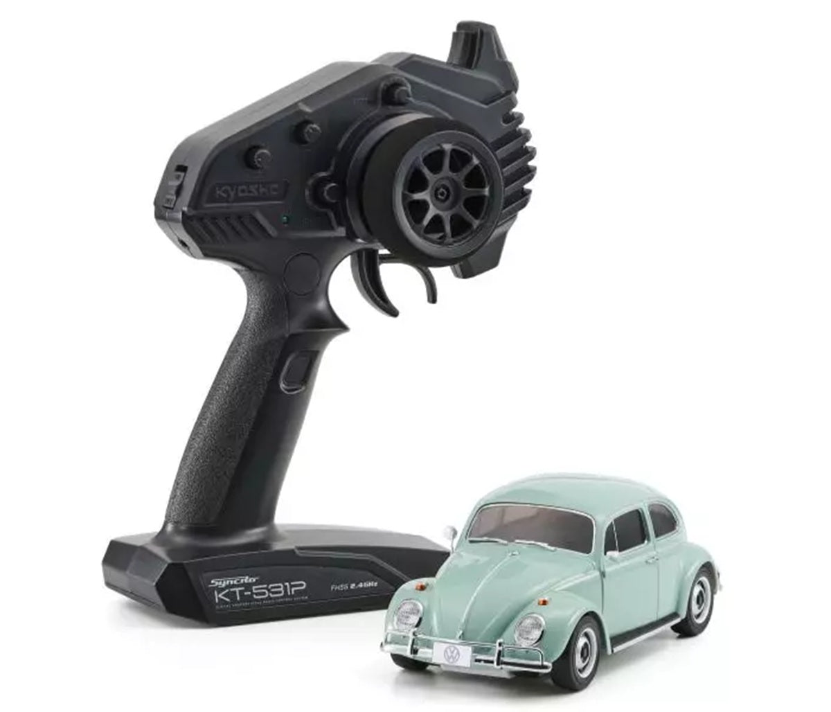 Kyosho Mini-Z RWD MR-04 VW Beetle 1966 Bahama Blue Readyset 32374BBL