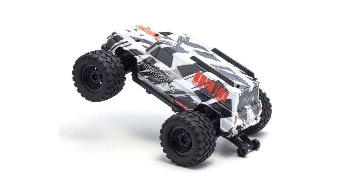 Kyosho KYO34701T1 1980 Mad Wagon 1/10 4WD RTR Brushless Monster Truck, Black