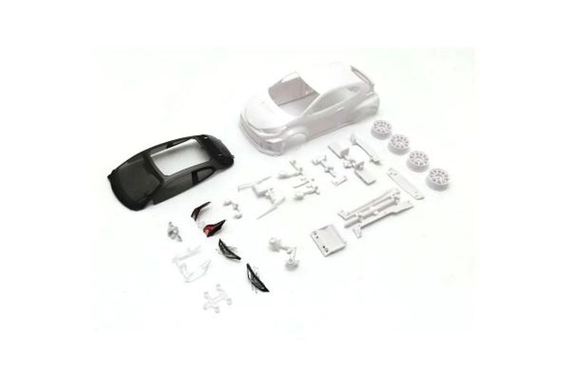 Kyosho MZN218 Toyota GRMN Yaris Circuit Package White Body Set w/Wheels Mini-Z AWD.