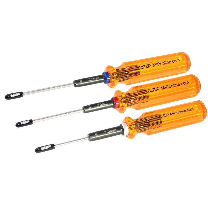 MIP 9602 Hex Driver Wrench Set Gen 2, Metric (3), 1.5mm, 2.0mm, & 2.5mm - PowerHobby