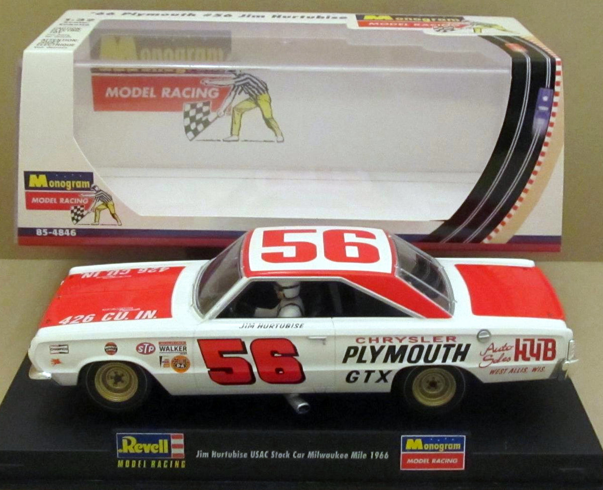 Revell Monogram 1966 Plymouth GTX Jim Hurtubise Nascar 1/32 Slot Car 85-4846