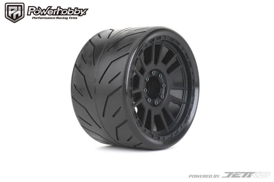 Powerhobby 1/8 MT 4.0 Phoenix Belted Mounted Tires w Removable Hex Wheels (2) - PowerHobby