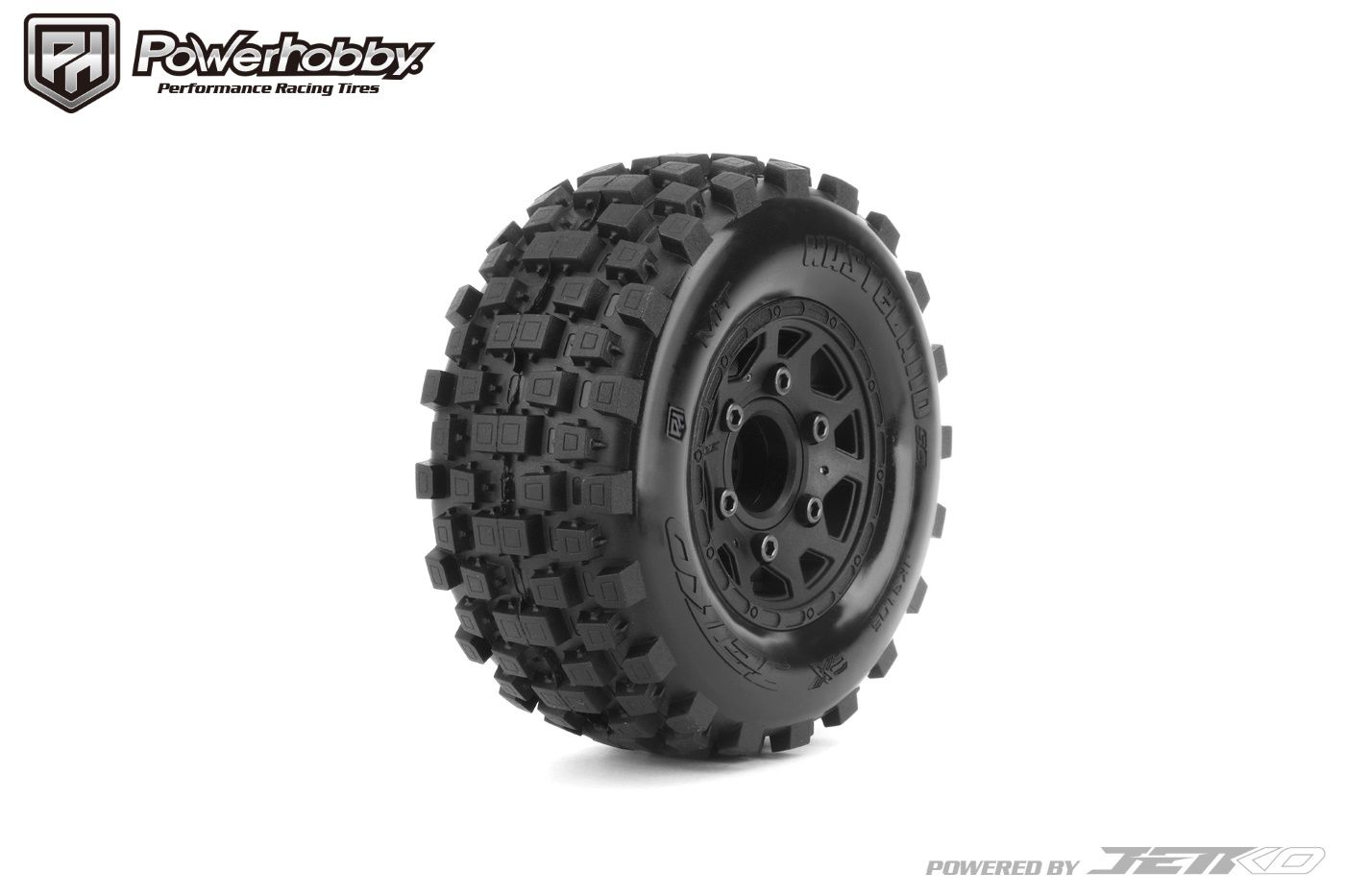 Powerhobby WASTELAND SC Belted Tires (2) with Removable Hex Wheels - PowerHobby