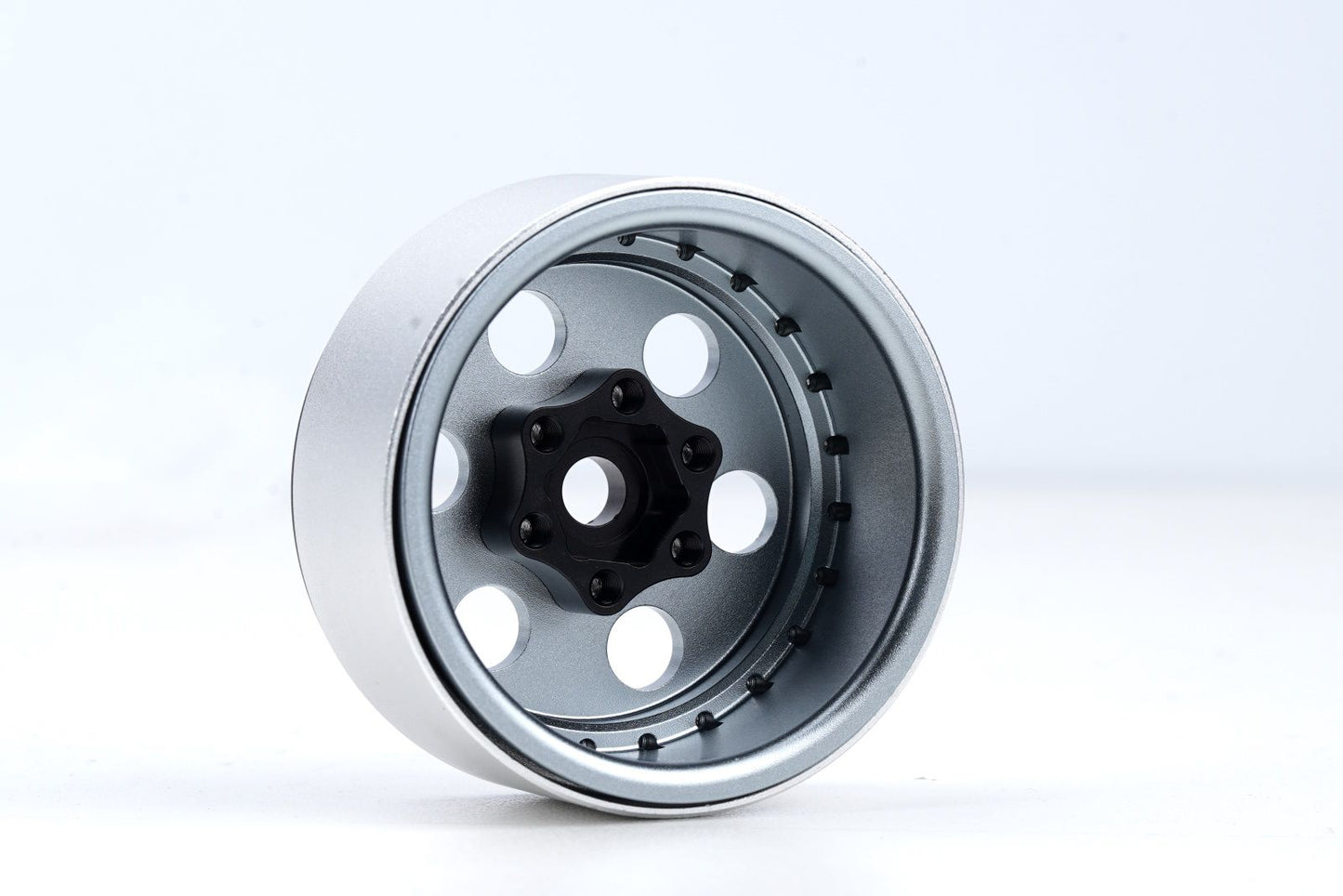 Powerhobby B5 Aluminum 1.9 Beadlock Wheels Super Positive Offset Grey (4) Rock Crawler