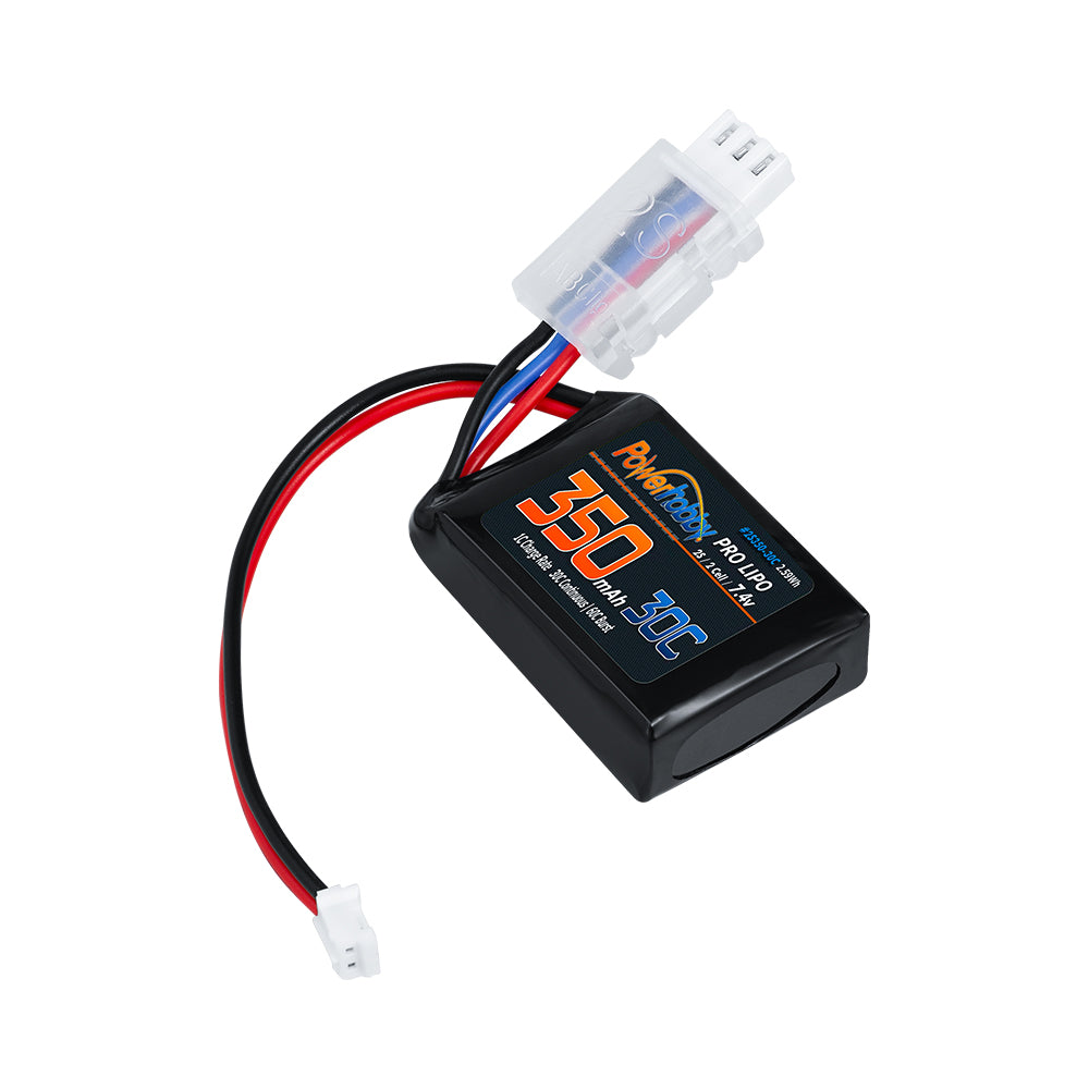 Powerhobby 7.4V 350mAh 2S 50C LiPo Battery w PH2.0 Plug Fits Losi Mico-B