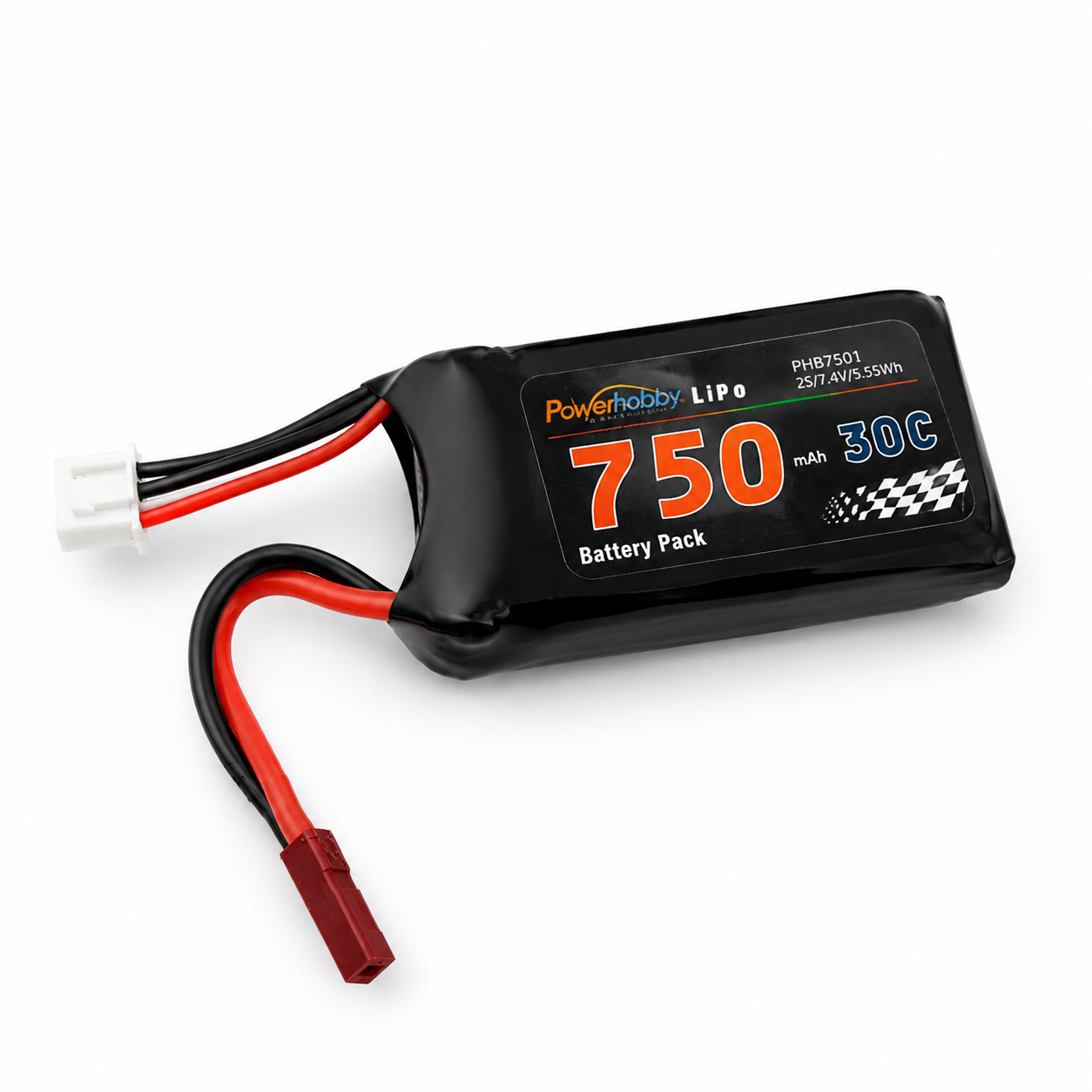 Powerhobby 2S 750mah 30C Lipo Battery w JST Plug : FITS Redcat Ascent-18 / MT-18