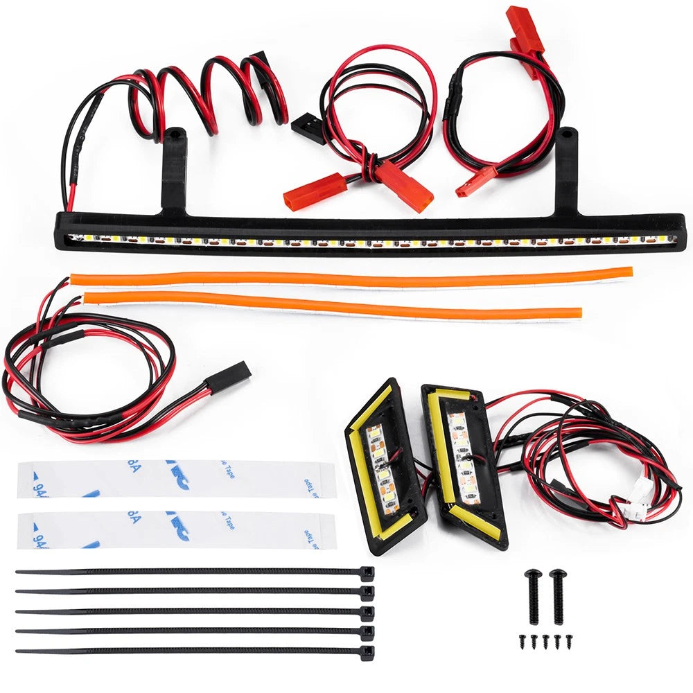 Headlights Taillight Roof Lights Front&Rear Lamp Kit for 1/7 ARRMA Mojave 6S EXB.