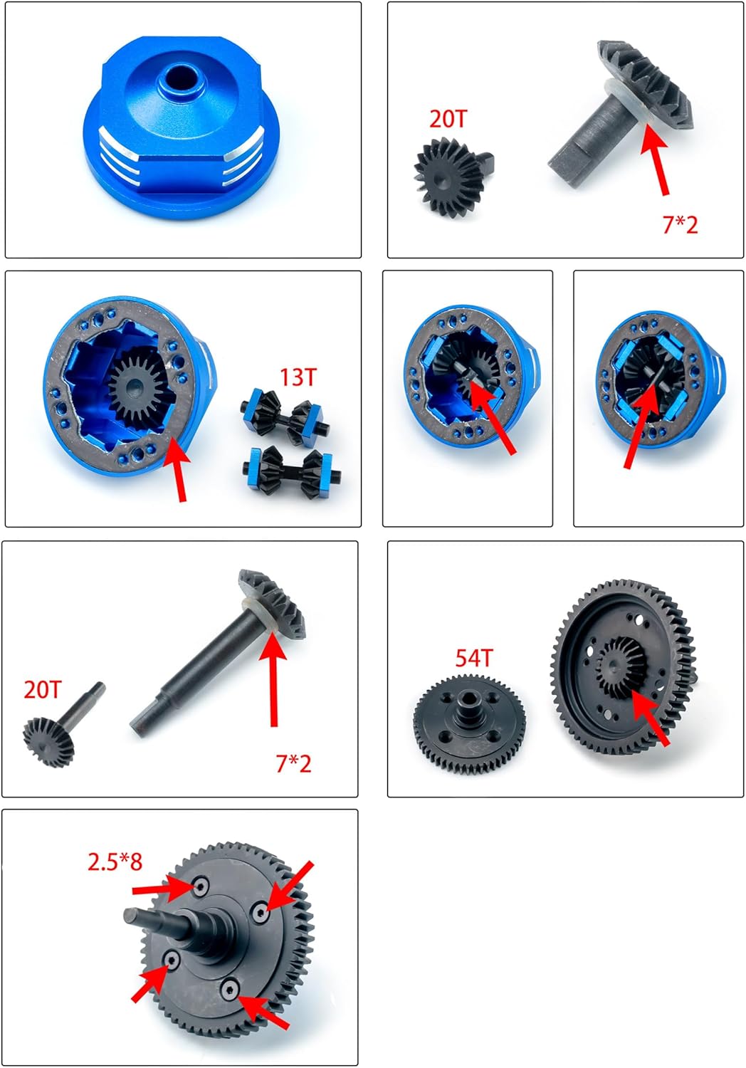 Powerhobby Steel Center Differential 54T FOR Traxxas Slash / Stampede / Ruster 4x4.