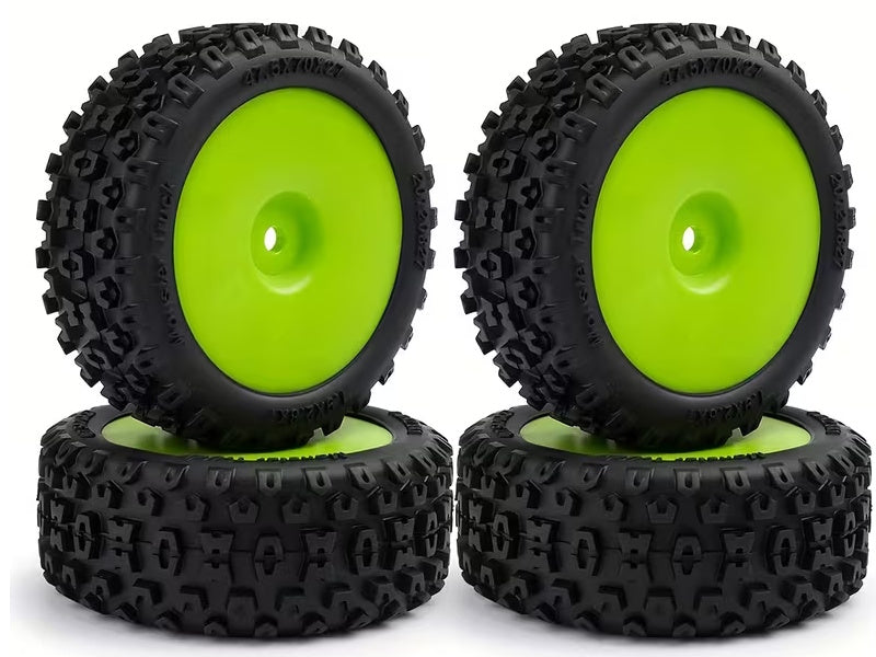 Arrma Typhon Grom Mounted Tires / Wheels (4) Green