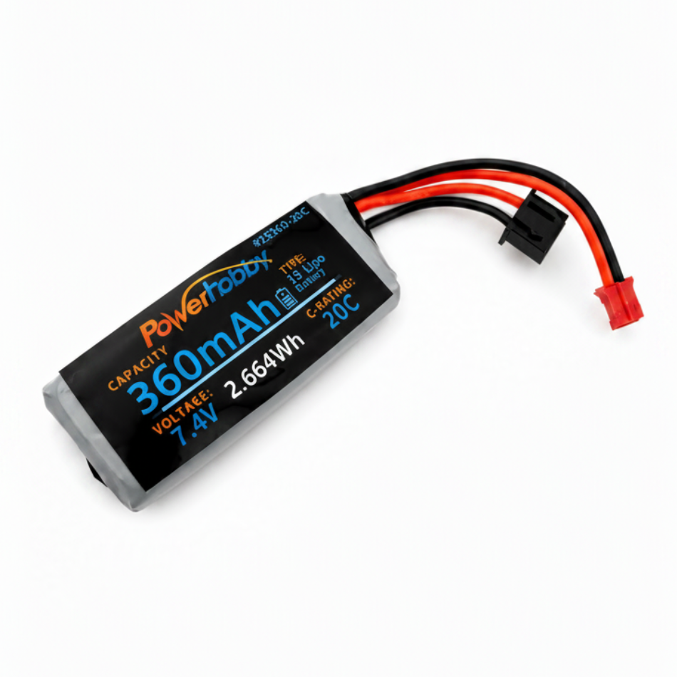360mAh 7.4V LiPo battery