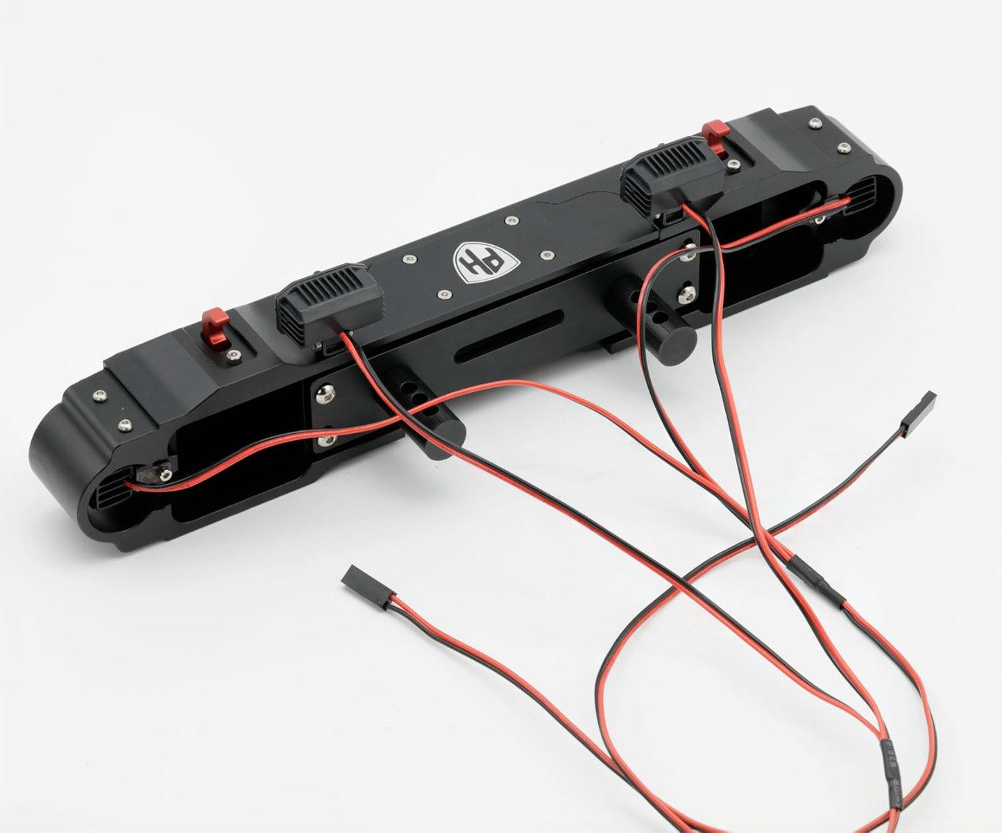 Powerhobby Axial SCX6 Jeep CNC Aluminum Front & Rear Bumpers with Lights - PowerHobby