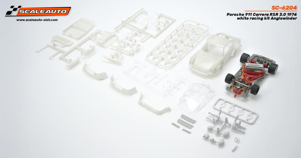 Scaleauto 1974 Porsche 911 Carrera RSR 3.0 White Kit 1/32 Slot Car SC-6204