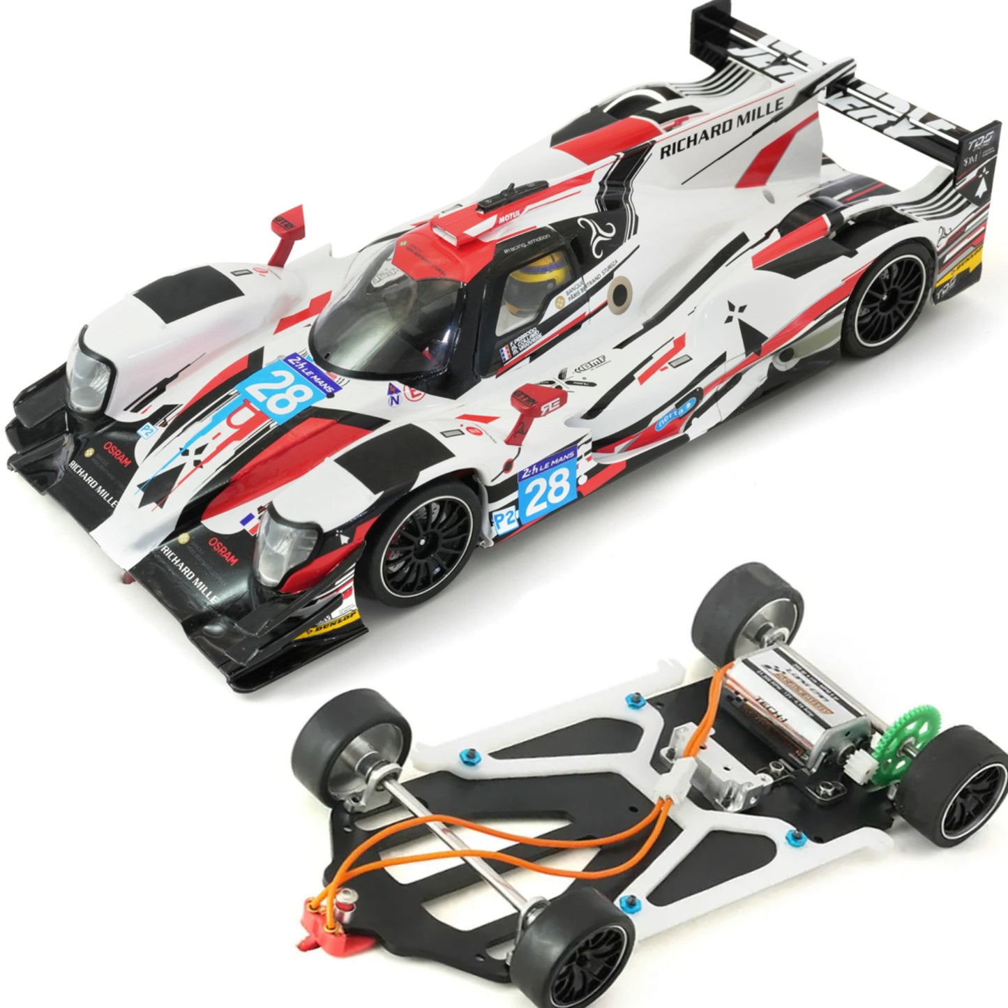 Scaleauto Oreca 07 LMP Le Mans 2017 1/24 Slot Car SC-7116HS HS Chassis