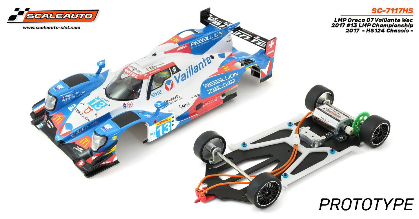 Scaleauto Oreca 07 LMP Vaillante Wec 2017 1/24 Slot Car SC-7117HS HS Chassis