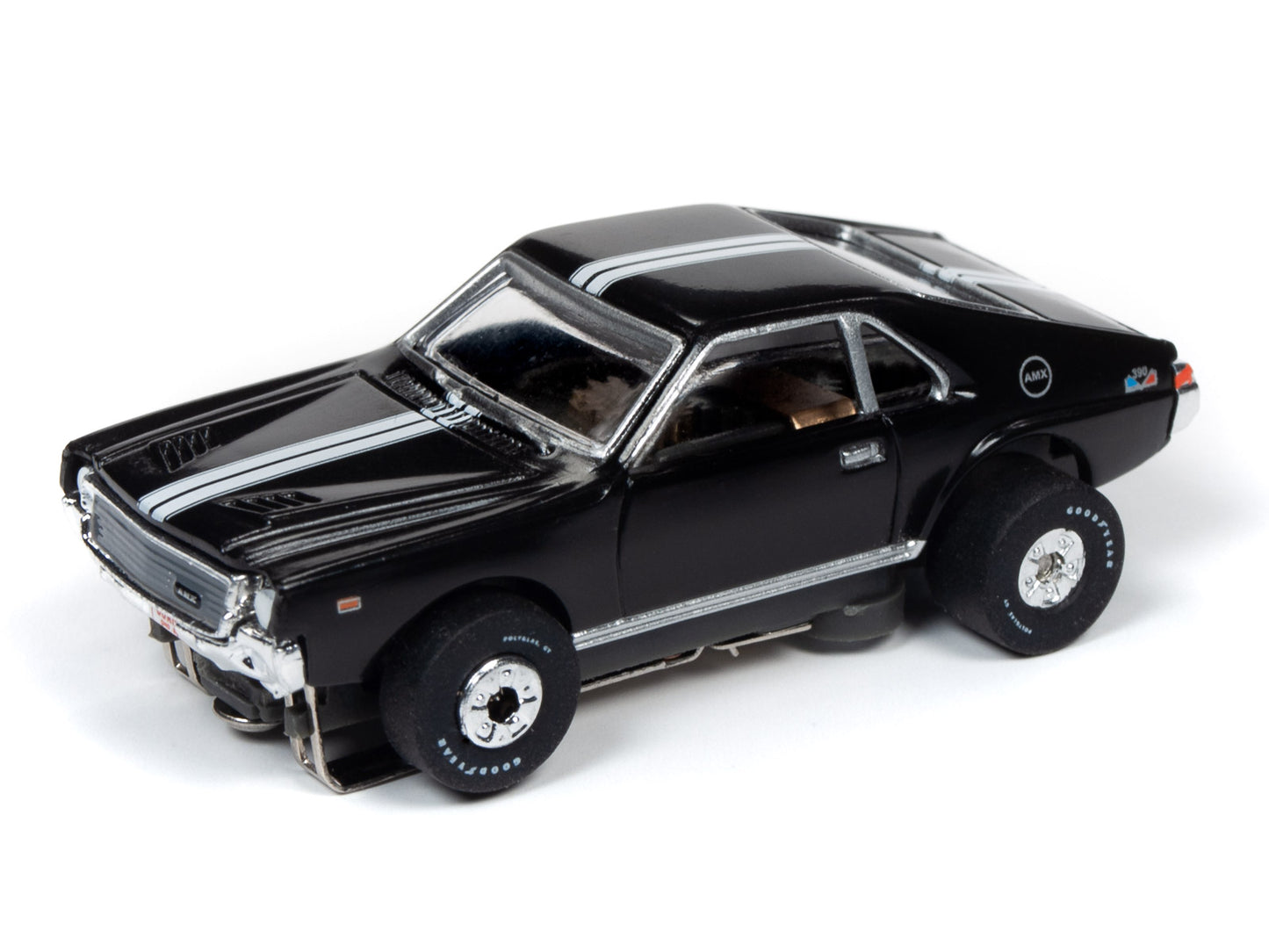 Auto World 1968 AMC AMX Black Thunderjet HO Slot Car SC349 fits AFX