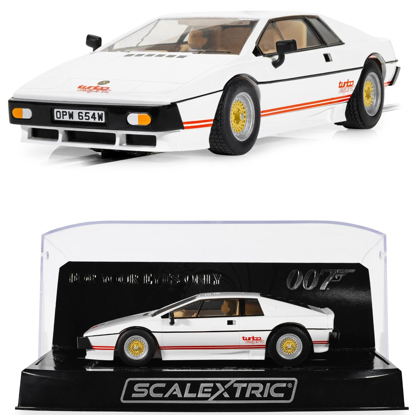 Scalextric C4631 James Bond Lotus Esprit Turbo White 1/32 Slot Car DPR.
