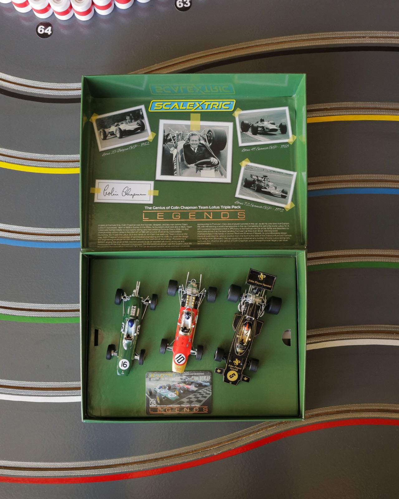 Scalextric C4184A Lotus 25 49 72 GP Triple Pack 1/32 Slot Car Jim Clark Graham Hill
