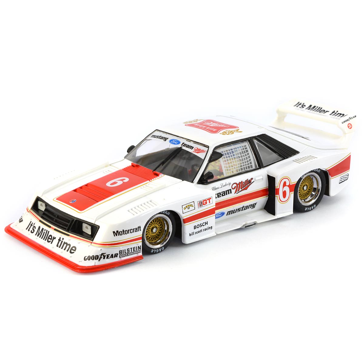Sideways Mustang Turbo Bill Scott IMSA GTX Mid Ohio Miller 1/32 Slot Car SW46