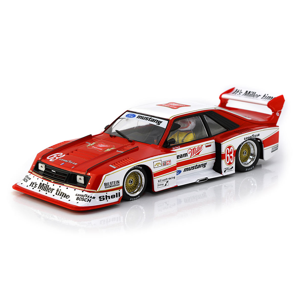 Racer Sideways Ford Mustang Turbo Team Miller 1/32 Slot Car SW66 DRM Norisring 1981